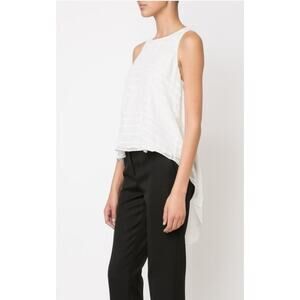 NWT JONATHAN SIMKHAI Geometric Ivory Blouse